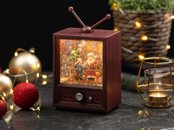Valaiseva glitter-joulukoriste - TV äänellä